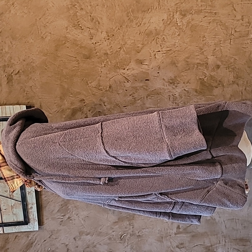Free People Beach Cozy Taupe Hoodie OSFM - Picture 5 of 9